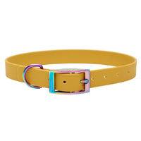 Produktbild von Emmy & Pepe Biothane Hundehalsband Wasserabweisend Gelb Bunt Größe S 25-33cm