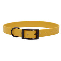 Produktbild von Emmy & Pepe Biothane Hundehalsband wasserabweisend Sonnengelb Schwarz Größe L 39-49cm