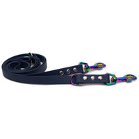 Produktbild von Emmy & Pepe Biothane Schleppleine Dark Blue 16mm 2m mit Regenbogen Bolzenkarabiner wasserabweisend