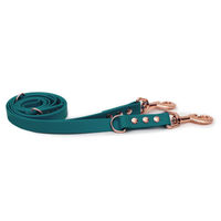 Produktbild von Emmy & Pepe Biothane Schleppleine Grün 25mm 2m mit rosegoldenem Bolzenkarabiner wasserabweisend