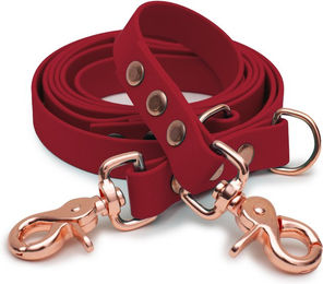 Emmy & Pepe Biothaneleine Bordeaux 20mm 2.50m mit Sicherheitskarabiner Silber – Bild 1 von 1