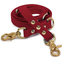 Produktbild von Emmy & Pepe Biothaneleine Bordeaux 20mm 2m mit Scherenkarabiner Gold