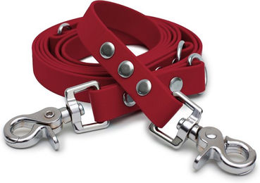 Emmy & Pepe Biothaneleine Bordeaux 20mm 2m mit Scherenkarabiner Silber – Bild 1 von 1