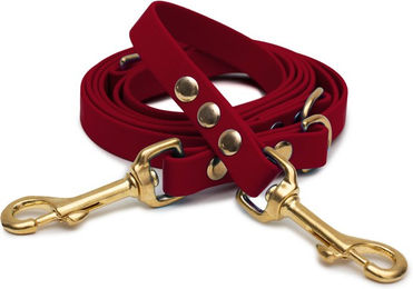 Emmy & Pepe Biothaneleine Bordeaux 20mm 3m mit Bolzenkarabiner Gold – Bild 1 von 1