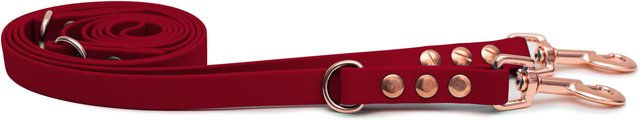 Emmy & Pepe Biothaneleine Bordeaux 20mm x 3m mit Bolzenkarabiner Rosegold – Bild 1 von 1