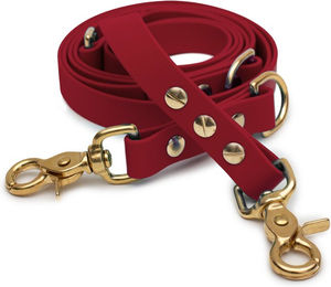 Emmy & Pepe Biothaneleine Bordeaux 20mm x 3m mit Scherenkarabiner Gold – Bild 1 von 1