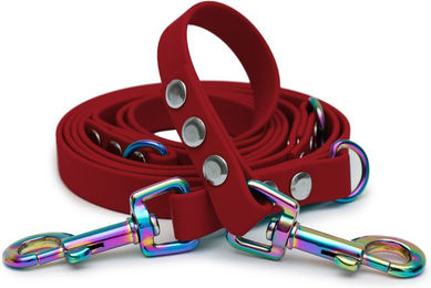 Emmy & Pepe Biothaneleine Bordeaux 25mm 2m mit Bolzenkarabiner Regenbogen – Bild 1 von 1