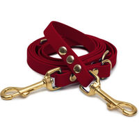 Produktbild von Emmy & Pepe Biothaneleine Bordeaux 25mm 3m mit Bolzenkarabiner Gold