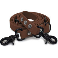 Produktbild von Emmy & Pepe Biothaneleine Braun 20mm 1.20m mit schwarzem Scherenkarabiner