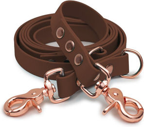Emmy & Pepe Biothaneleine Braun 20mm 1.20m mit schwarzem Sicherheitskarabiner – Bild 1 von 1