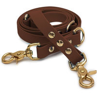 Produktbild von Emmy & Pepe Biothaneleine Braun 20mm 2.50m mit Scherenkarabiner Gold
