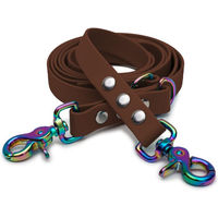 Produktbild von Emmy & Pepe Biothaneleine Braun 20mm 2.50m mit Scherenkarabiner Regenbogen