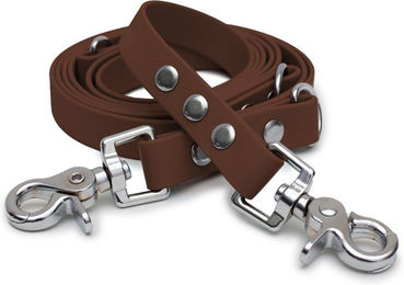 Emmy & Pepe Biothaneleine Braun 20mm 2m mit Scherenkarabiner Silber – Bild 1 von 1