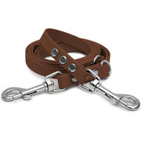 Produktbild von Emmy & Pepe Biothaneleine Braun 25mm 3m mit silbernem Bolzenkarabiner