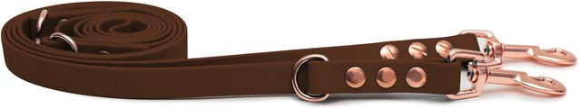 Emmy & Pepe Biothaneleine Braun 25mm x 3m mit Bolzenkarabiner Rosegold – Bild 1 von 1