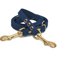 Produktbild von Emmy & Pepe Biothaneleine Dark Blue 16mm 2m mit Bolzenkarabiner Gold