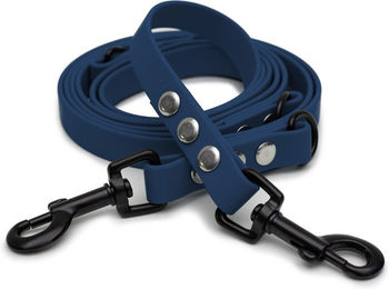 Emmy & Pepe Biothaneleine Dark Blue 20mm 1.20m mit schwarzem Bolzenkarabiner – Bild 1 von 1