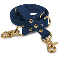 Produktbild von Emmy & Pepe Biothaneleine Dark Blue 20mm 2.50m mit Scherenkarabiner Gold