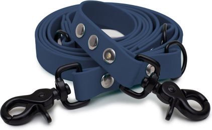 Emmy & Pepe Biothaneleine Dark Blue 20mm 2m mit schwarzem Scherenkarabiner – Bild 1 von 1