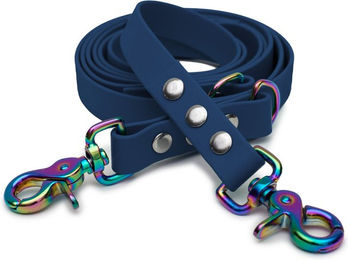 Emmy & Pepe Biothaneleine Dark Blue 20mm x 2m mit Scherenkarabiner Regenbogen – Bild 1 von 1