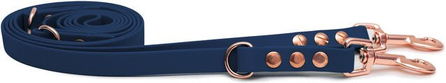 Emmy & Pepe Biothaneleine Dark Blue 25mm 3m mit Bolzenkarabiner Rosegold – Bild 1 von 1
