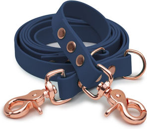 Emmy & Pepe Biothaneleine Dark Blue 25mm 3m mit Sicherheitskarabiner Gold – Bild 1 von 1