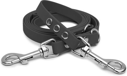 Emmy & Pepe Biothaneleine Grau 16mm mit 3m Länge und silbernem Bolzenkarabiner – Bild 1 von 1