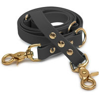 Produktbild von Emmy & Pepe Biothaneleine Grau 20mm 1.20m mit Scherenkarabiner Gold
