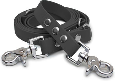 Emmy & Pepe Biothaneleine Grau 20mm 1.20m mit Scherenkarabiner Silber – Bild 1 von 1