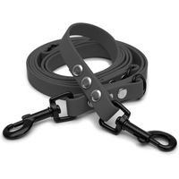 Produktbild von Emmy & Pepe Biothaneleine Grau 25mm 2.50m mit schwarzem Bolzenkarabiner