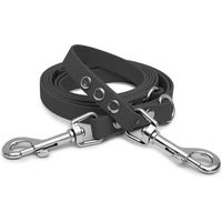 Produktbild von Emmy & Pepe Biothaneleine Grau 25mm 3m mit silbernem Bolzenkarabiner