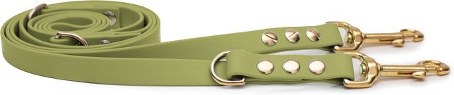 Emmy & Pepe Biothaneleine Khaki 16mm mit 2m Länge und Bolzenkarabiner in Gold – Bild 1 von 1