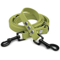 Produktbild von Emmy & Pepe Biothaneleine Khaki 20mm 1.20m mit schwarzem Bolzenkarabiner
