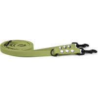 Produktbild von Emmy & Pepe Biothaneleine Khaki 20mm 1.20m mit Sicherheitskarabiner Silber