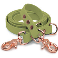 Produktbild von Emmy & Pepe Biothaneleine Khaki 20mm 2.50m mit Scherenkarabiner Rosegold