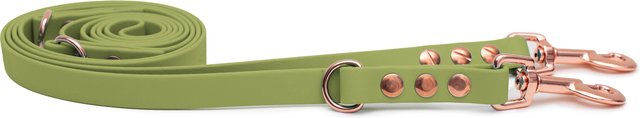 Emmy & Pepe Biothaneleine Khaki 20mm 2m mit Bolzenkarabiner Rosegold – Bild 1 von 1