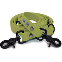 Produktbild von Emmy & Pepe Biothaneleine Khaki 20mm 2m mit schwarzem Scherenkarabiner
