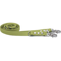 Produktbild von Emmy & Pepe Biothaneleine Khaki 20mm 3m mit Scherenkarabiner Silber