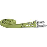 Produktbild von Emmy & Pepe Biothaneleine Khaki 25mm 2m mit Bolzenkarabiner Silber