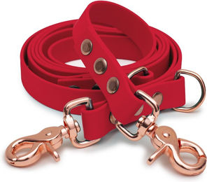 Emmy & Pepe Biothaneleine Magenta 16mm 2.50m mit Bolzenkarabiner Gold – Bild 1 von 1