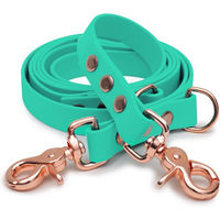 Produktbild von Emmy & Pepe Biothaneleine Mint 20mm 1.20m mit Scherenkarabiner Rosegold