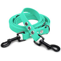 Produktbild von Emmy & Pepe Biothaneleine Mint 20mm mit 3m Länge und schwarzem Bolzenkarabiner