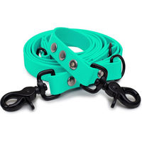 Produktbild von Emmy & Pepe Biothaneleine Mint mit Scherenkarabiner Schwarz 20mm 1.20m