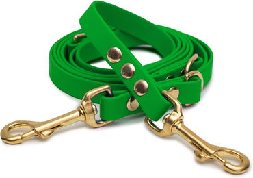 Emmy & Pepe Biothaneleine Olive 20mm 1.20m mit Bolzenkarabiner Gold – Bild 1 von 1