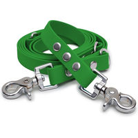 Produktbild von Emmy & Pepe Biothaneleine Olive 20mm 2.50m mit Scherenkarabiner Silber