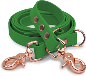 Emmy & Pepe Biothaneleine Olive 20mm 2.50m mit Sicherheitskarabiner Silber – Bild 1 von 1
