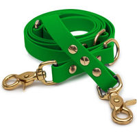 Produktbild von Emmy & Pepe Biothaneleine Olive 20mm 3m mit Scherenkarabiner Gold