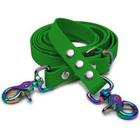 Produktbild von Emmy & Pepe Biothaneleine Olive 20mm 3m mit Scherenkarabiner Regenbogen