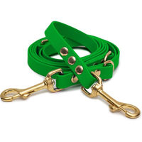 Produktbild von Emmy & Pepe Biothaneleine Olive 25mm 2.50m mit Bolzenkarabiner Gold