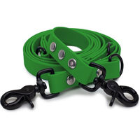 Produktbild von Emmy & Pepe Biothaneleine Olive mit Scherenkarabiner Schwarz 20mm 1.20m